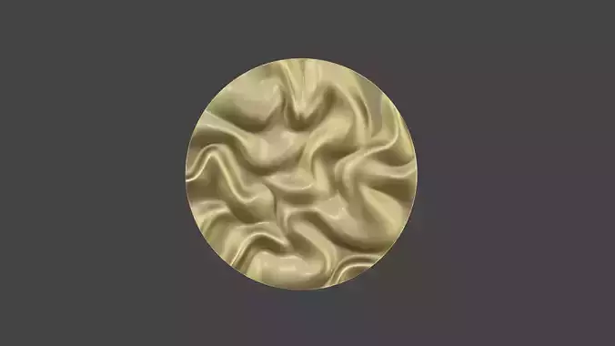 Drapery Circle Wall Art Panel 3D print model