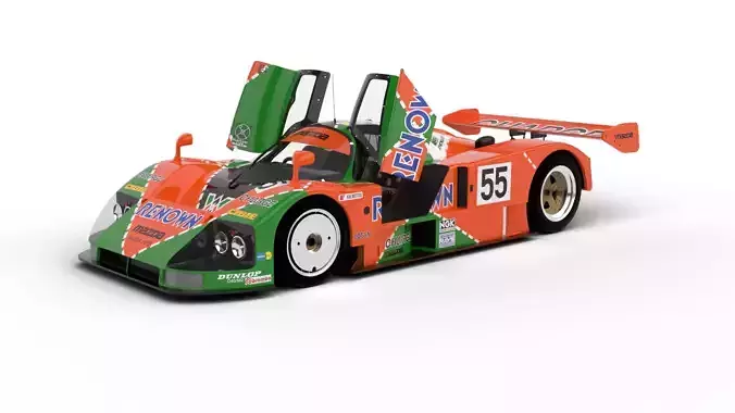 Mazda 787B 55 24h LeMans Racing 1991 HQ 3d model 3D model