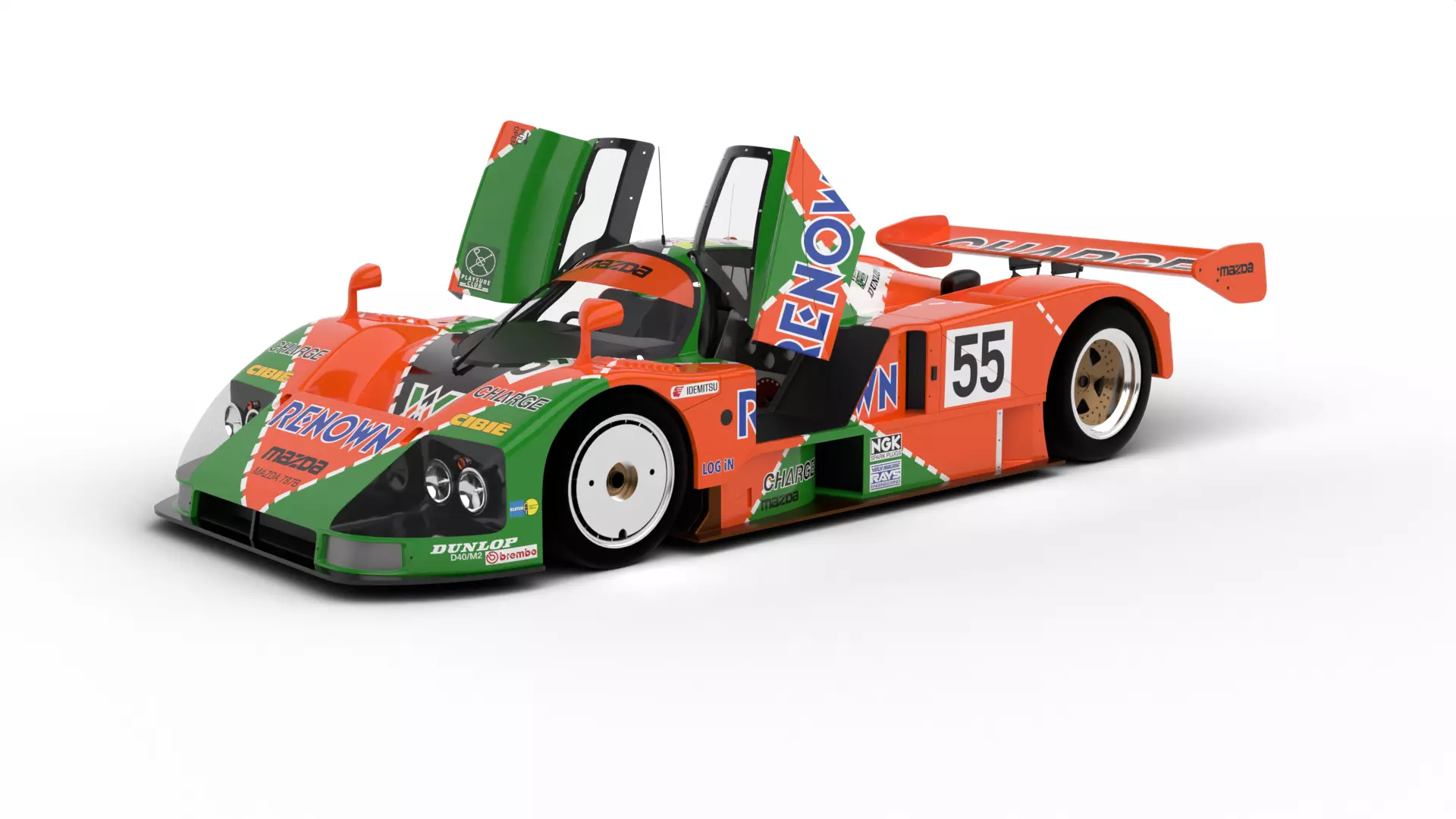 Mazda 787B 55 24h LeMans Racing 1991 HQ 3d model 3D model_0