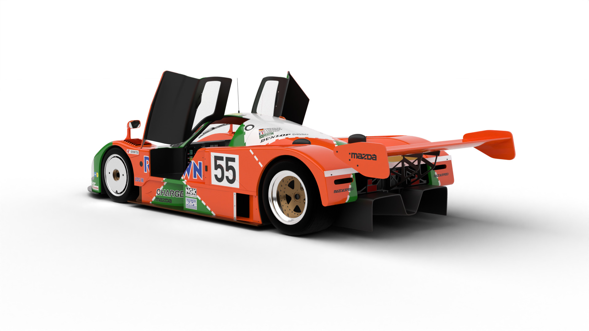 Mazda 787B 55 24h LeMans Racing 1991 HQ 3d model 3D model_1