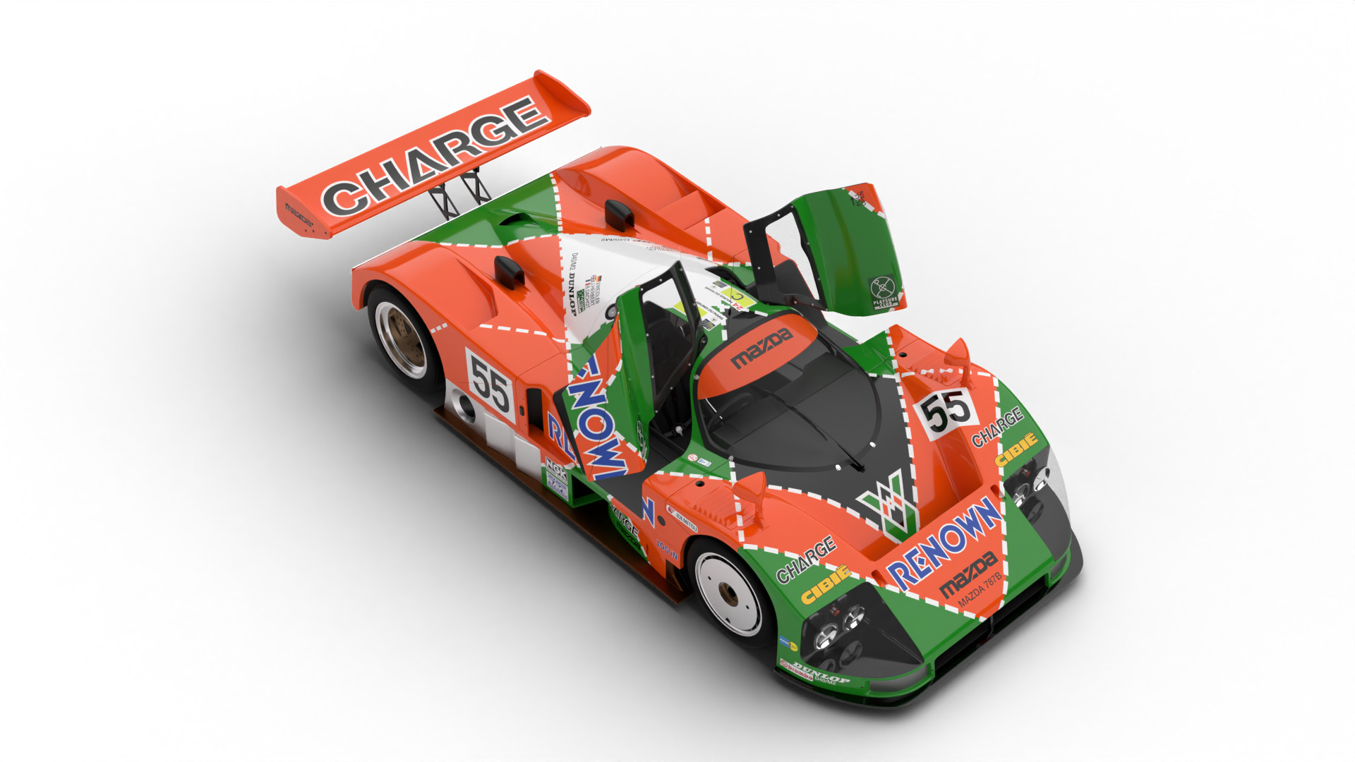 Mazda 787B 55 24h LeMans Racing 1991 HQ 3d model 3D model_6