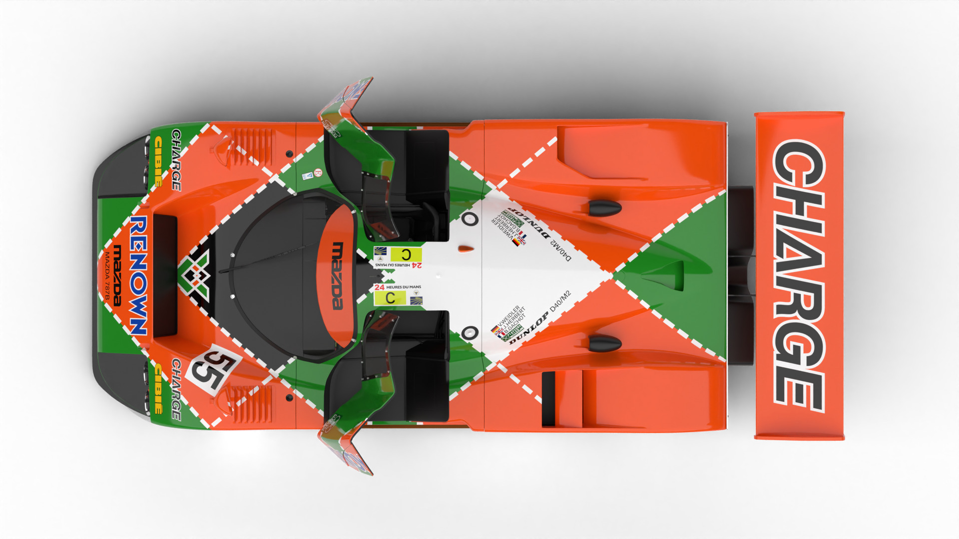 Mazda 787B 55 24h LeMans Racing 1991 HQ 3d model 3D model_8