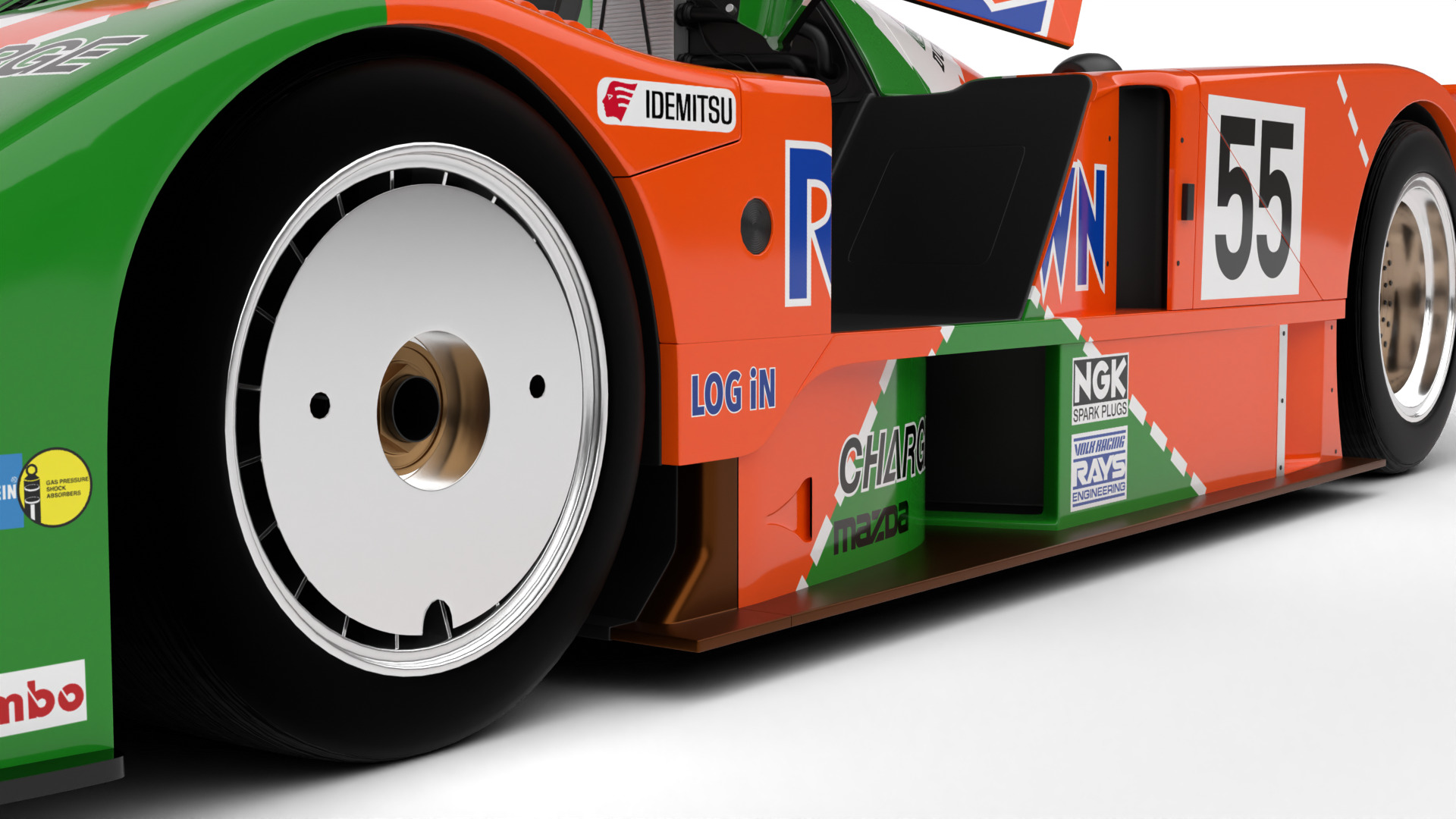 Mazda 787B 55 24h LeMans Racing 1991 HQ 3d model 3D model_11