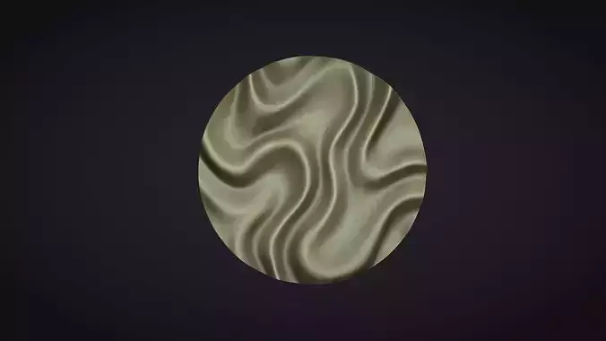 Drapery Circle Wall Art Panel 3D print model
