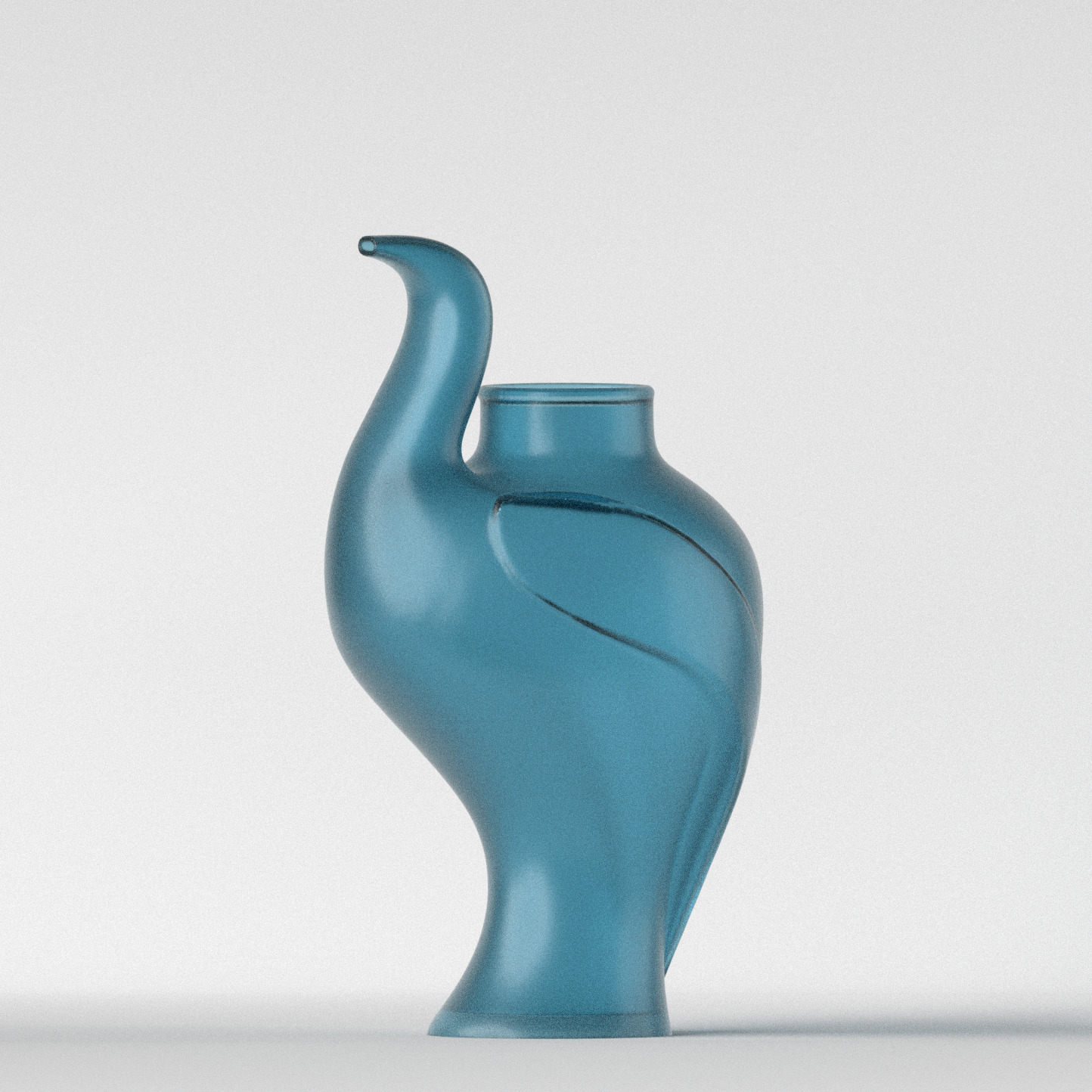 Bird Pitcher Vase 3D print model_1