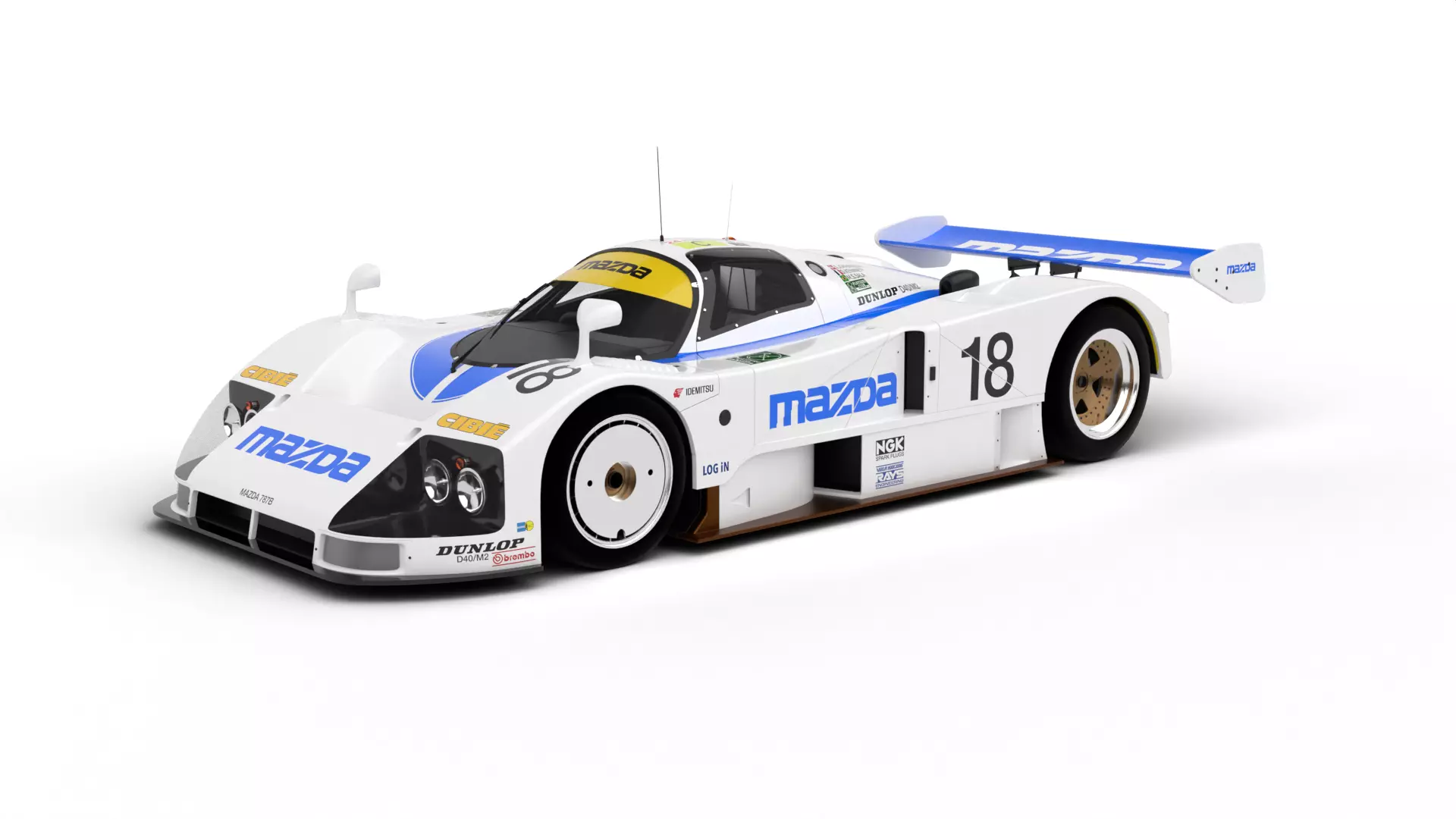 Mazda 787B 15 Racing 1991 3d model 3D model