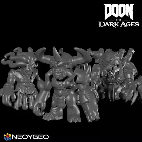 TOYS PACK CYBERDEMON - VAGARY - ACOLYTE - DOOM THE DARK AGES