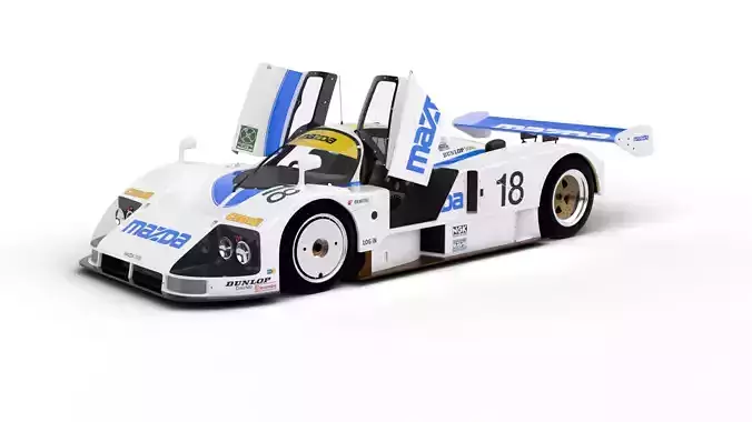 Mazda 787B 15 Racing 1991 HQ 3d model 3D model