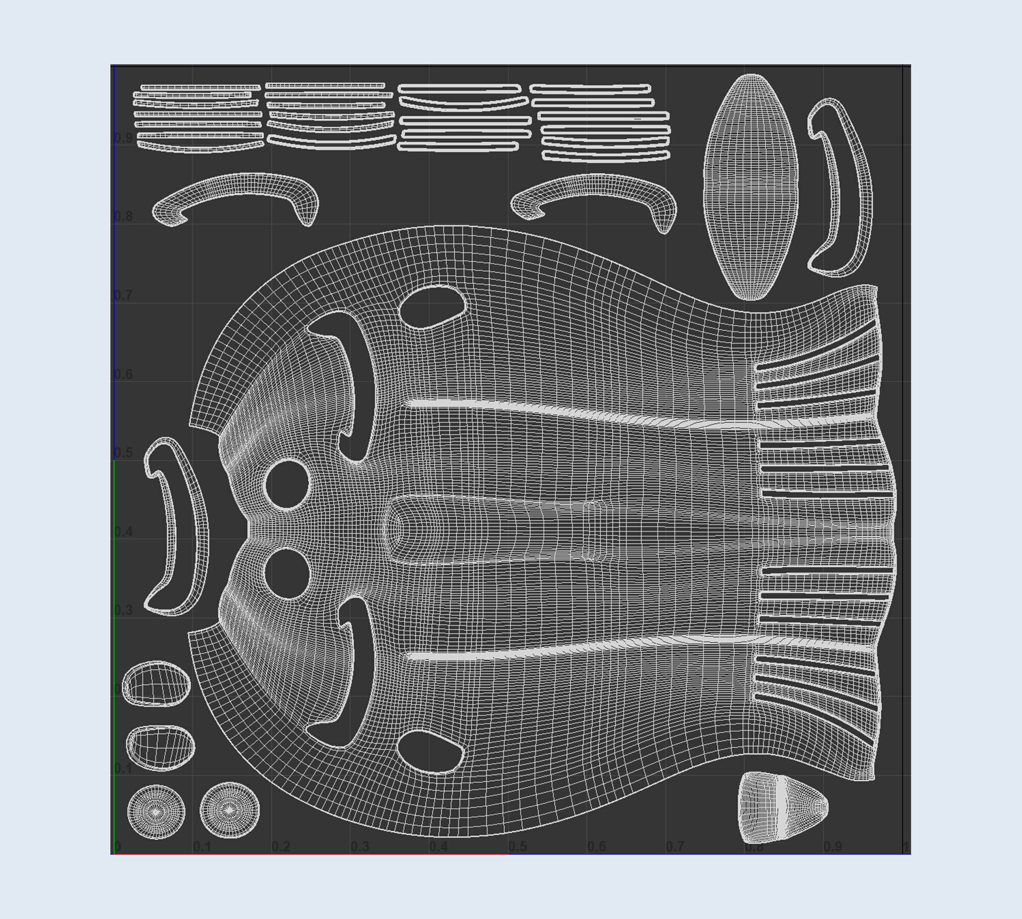 Vintage antique bronze gold fish for visualization and printing Low-poly 3D model_8