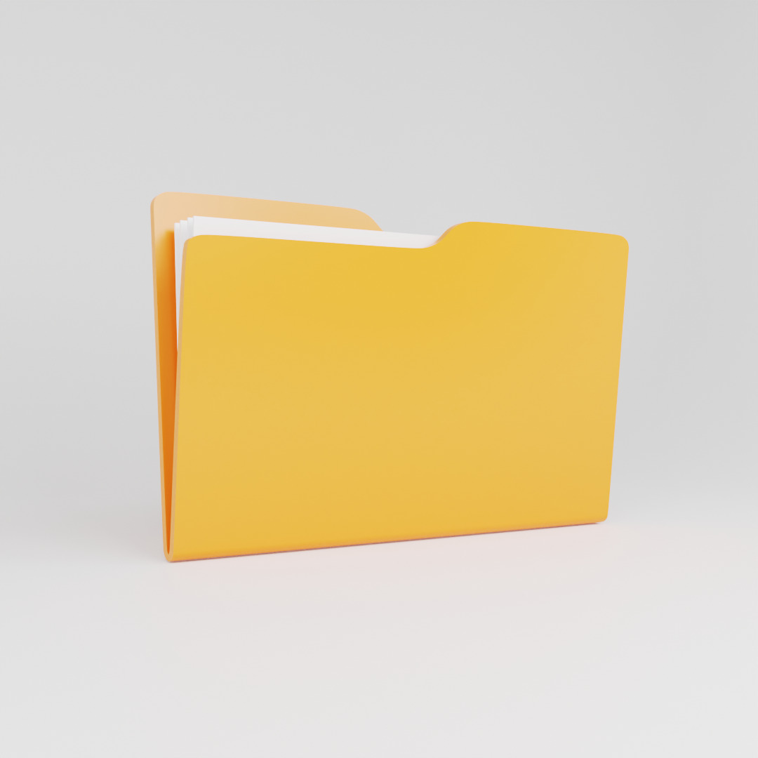 3D Folder Icon Low-poly 3D model_1