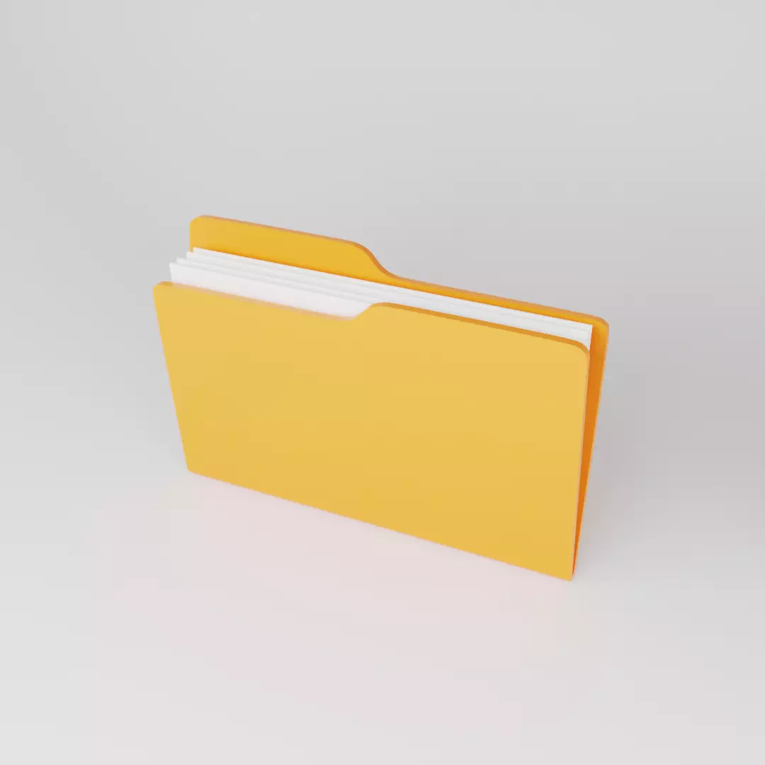 3D Folder Icon Low-poly 3D model_0
