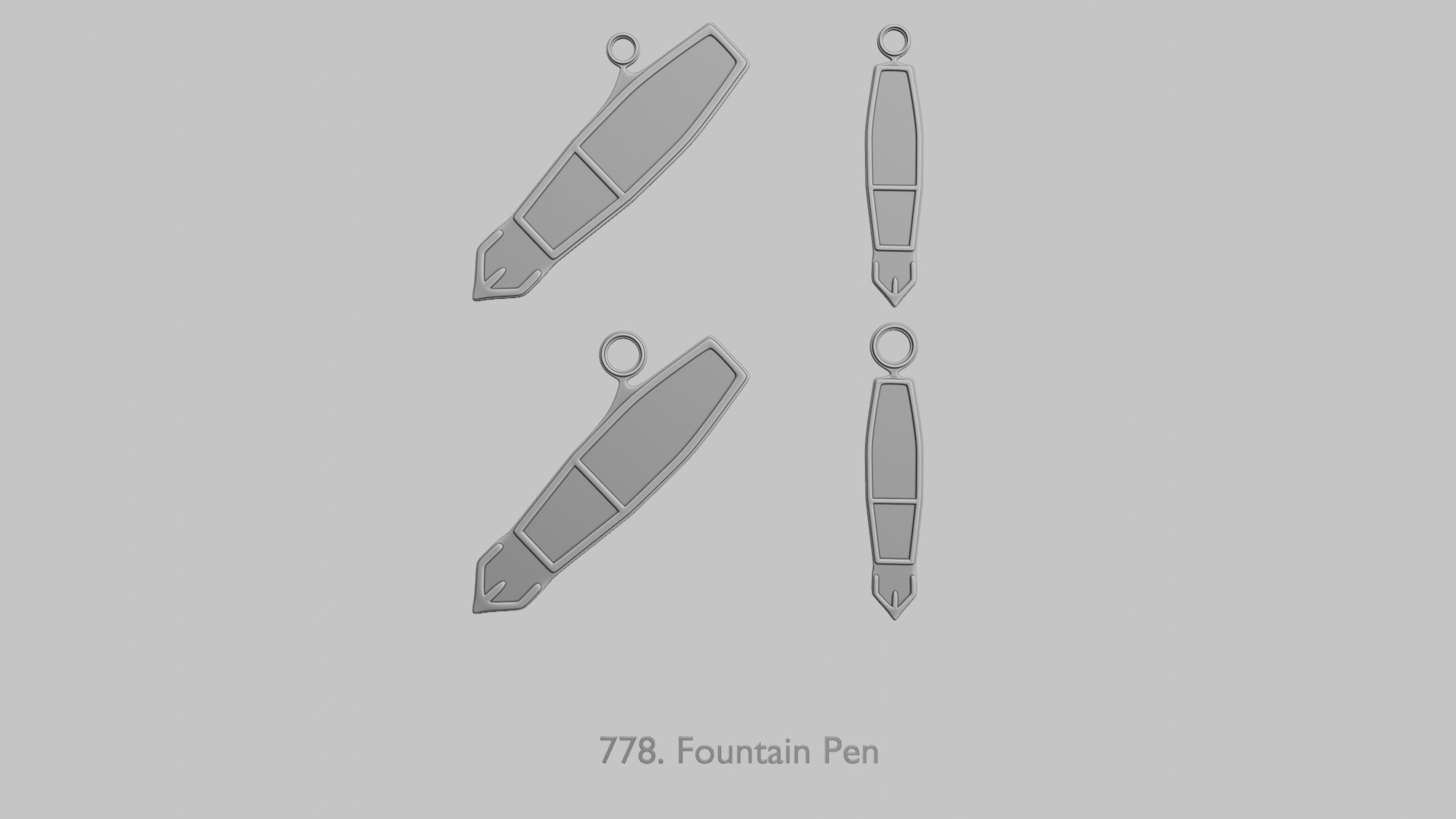 Notes and Paperworks Pendant Collection 3D print model_10