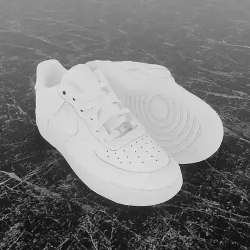 NIKE AIR FORCE 1 LOW WHITE 3D SHOES