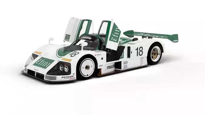 Mazda 787B Efini Racing 1991 HQ 3d model 3D model