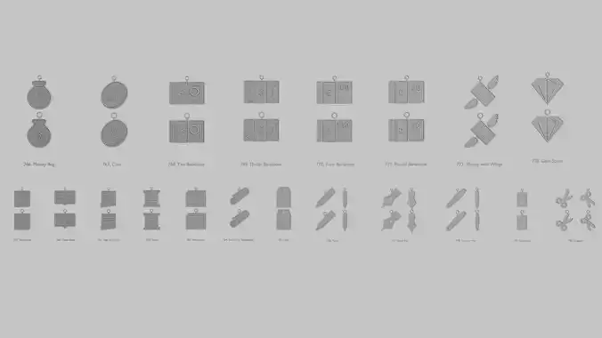 Note Pendant Pack Original Blend STL Collection 