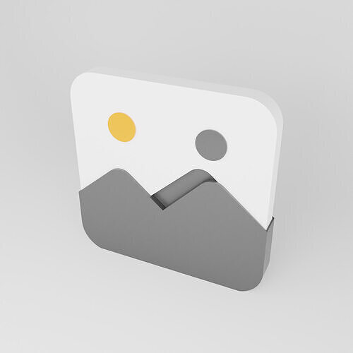 3D Gallery Icon Low-poly 3D model