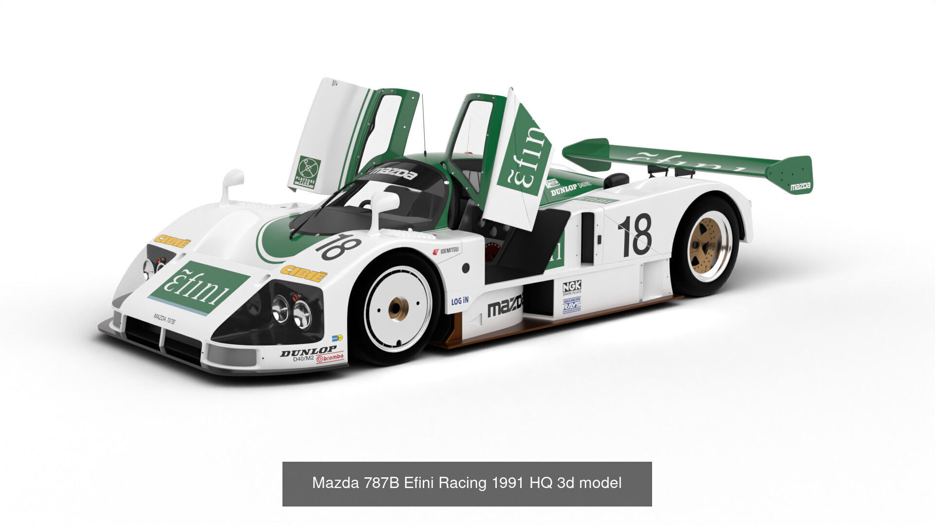 Pack Mazda 787B Racing 1991 HQ interior 3D Model Collection_3