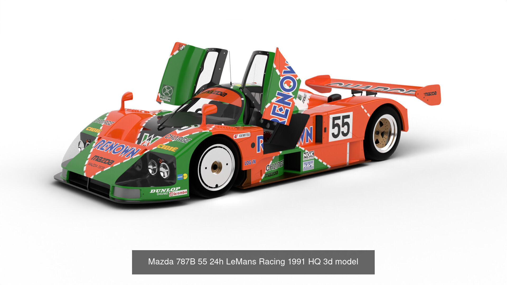 Pack Mazda 787B Racing 1991 HQ interior 3D Model Collection_1