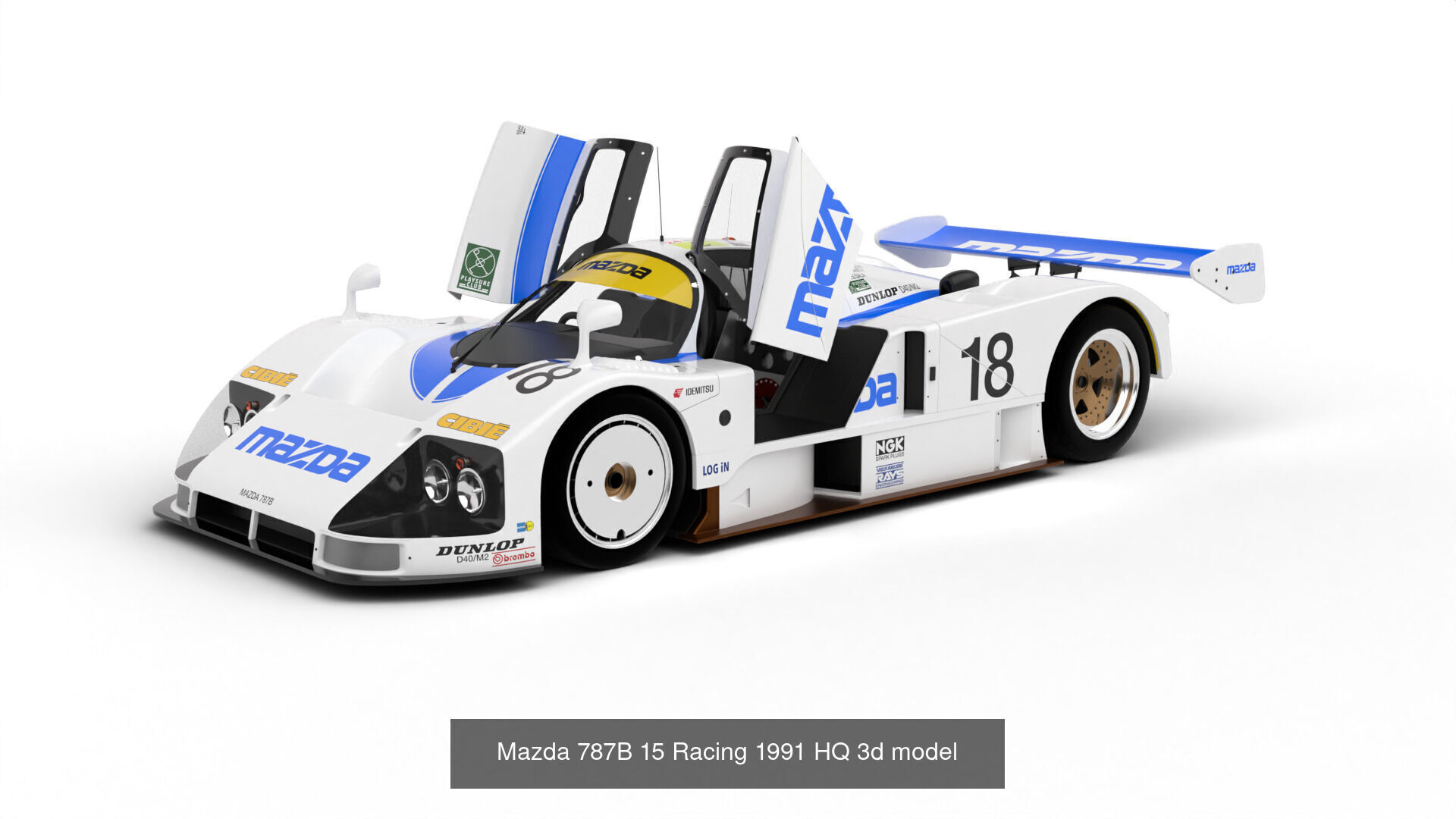Pack Mazda 787B Racing 1991 HQ interior 3D Model Collection_2