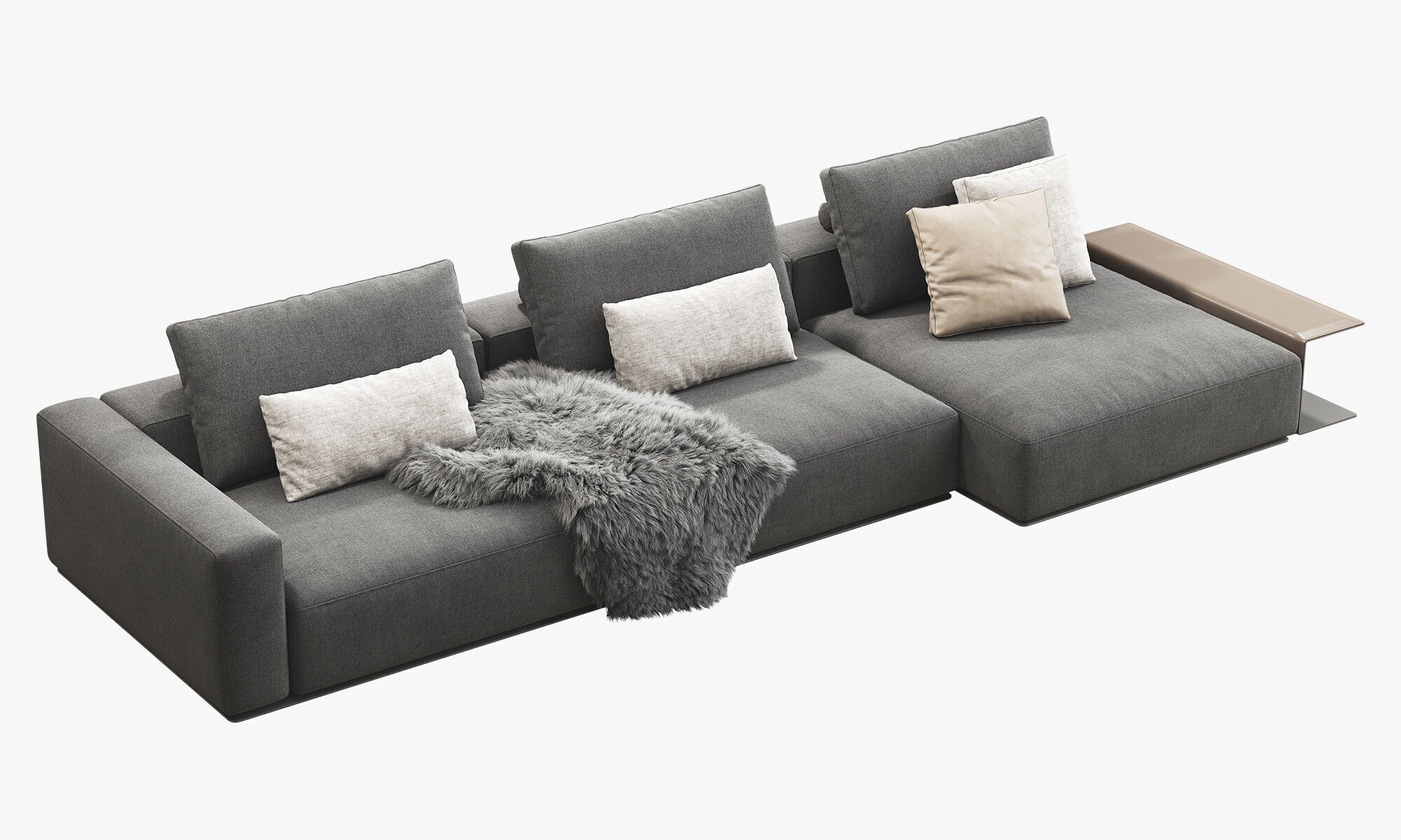 Poliform Westside Chaise Sofa 3D model_12