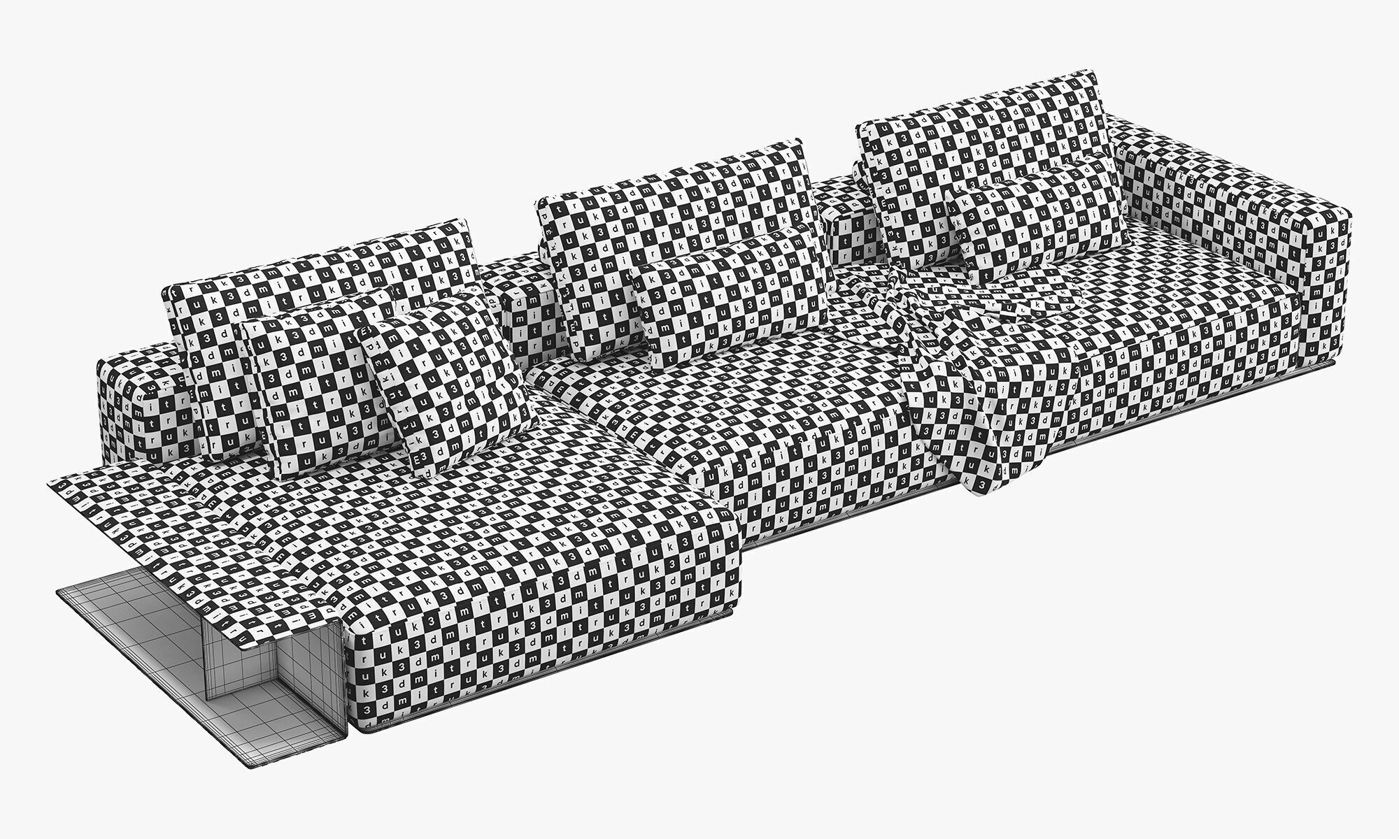 Poliform Westside Chaise Sofa 3D model_16