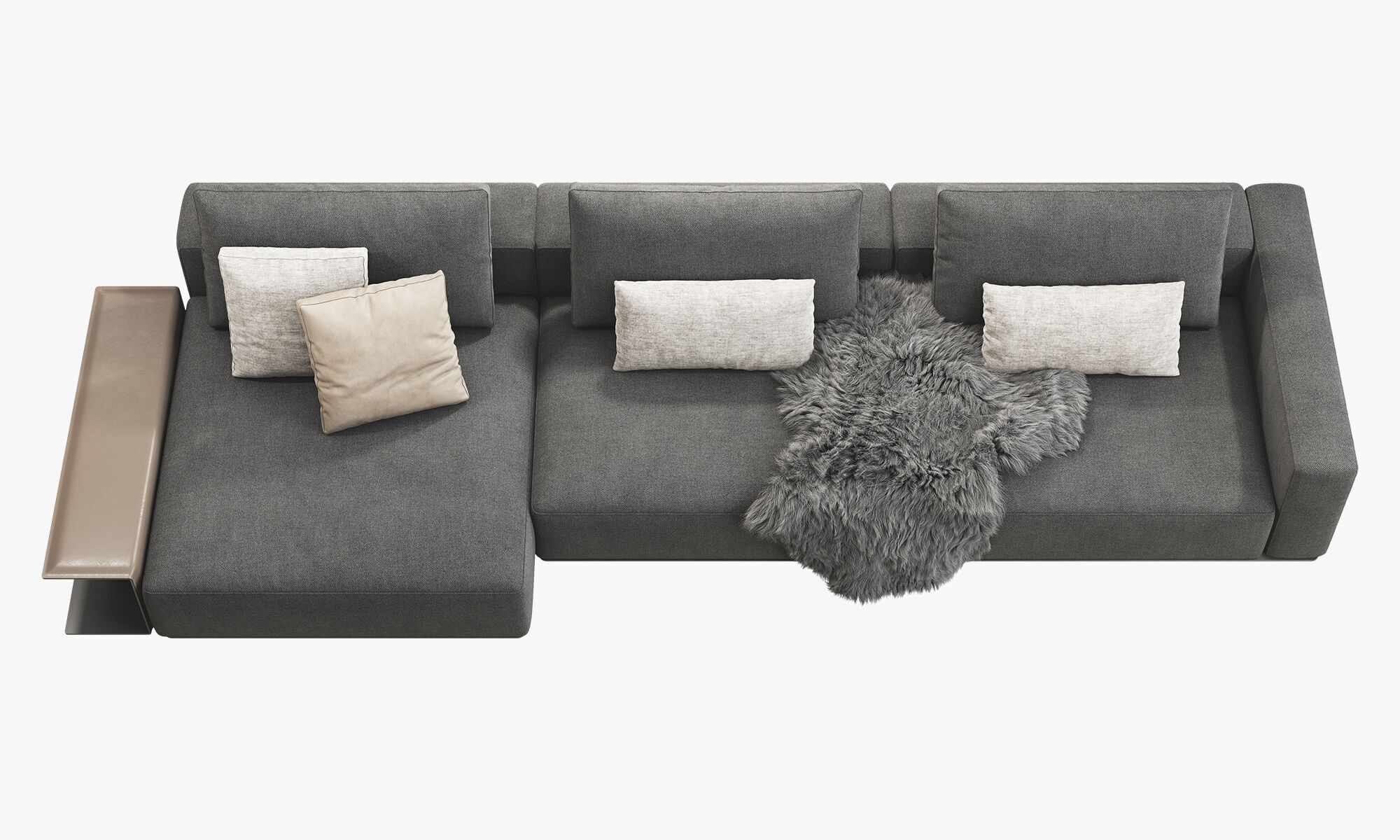 Poliform Westside Chaise Sofa 3D model_7