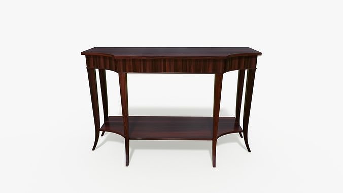 Decorative Wooden Console Low-poly 3D model