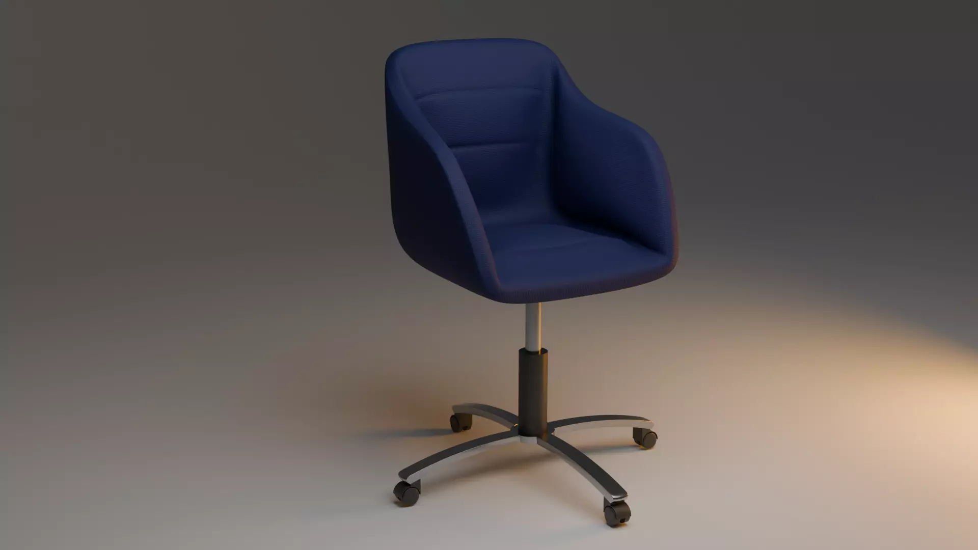 Blue Fabric Polyester Sofa Chair Free low-poly 3D model
