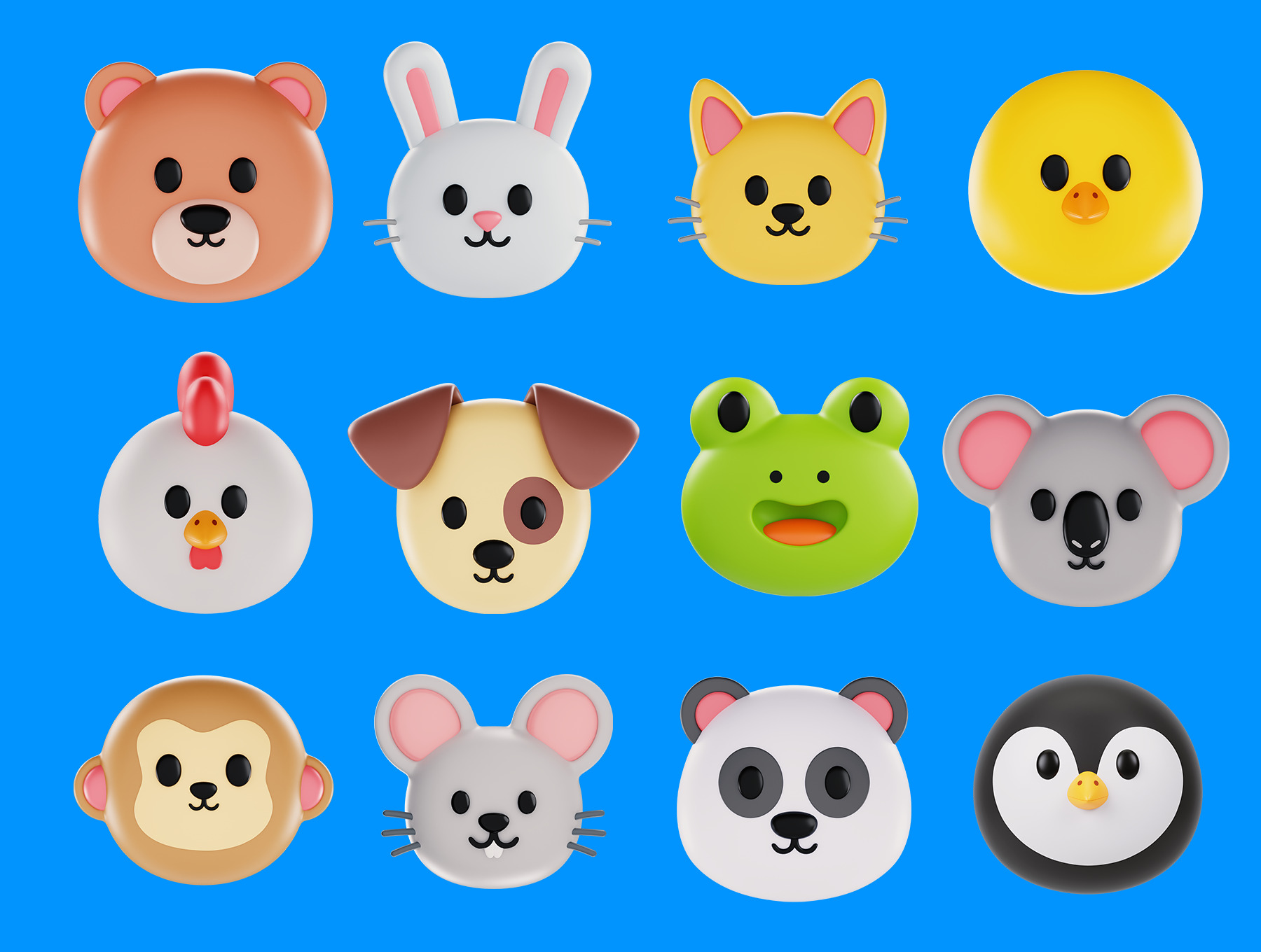  Animojis 3D Icon Pack 3D model_4