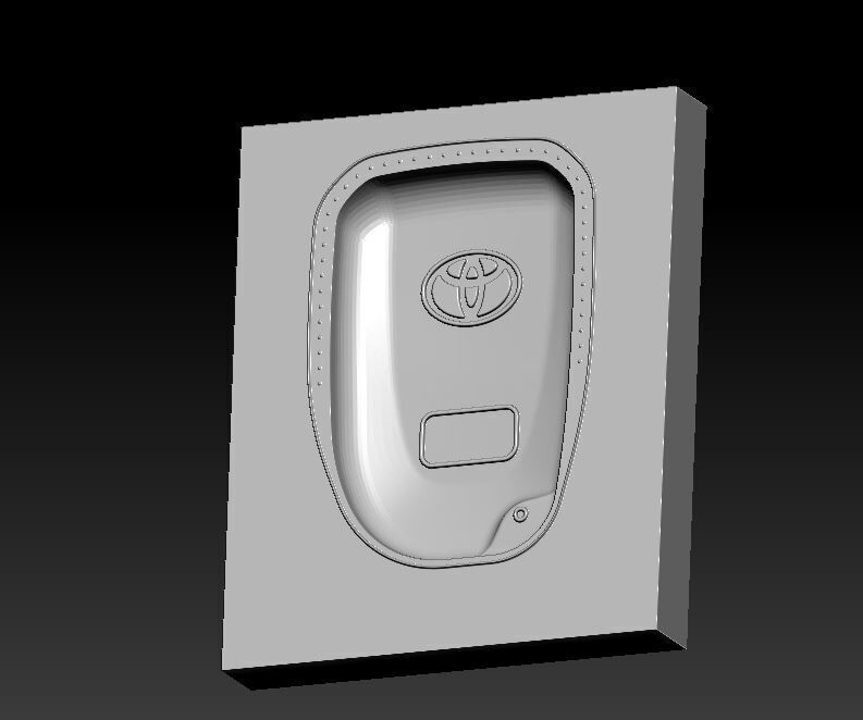 Toyota Vios leather key cover mold 3D print model_2