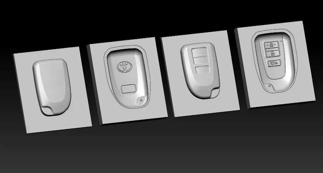 Toyota Vios leather key cover mold 3D print model_0