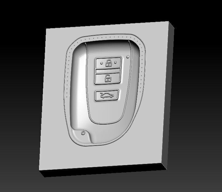 Toyota Vios leather key cover mold 3D print model_4