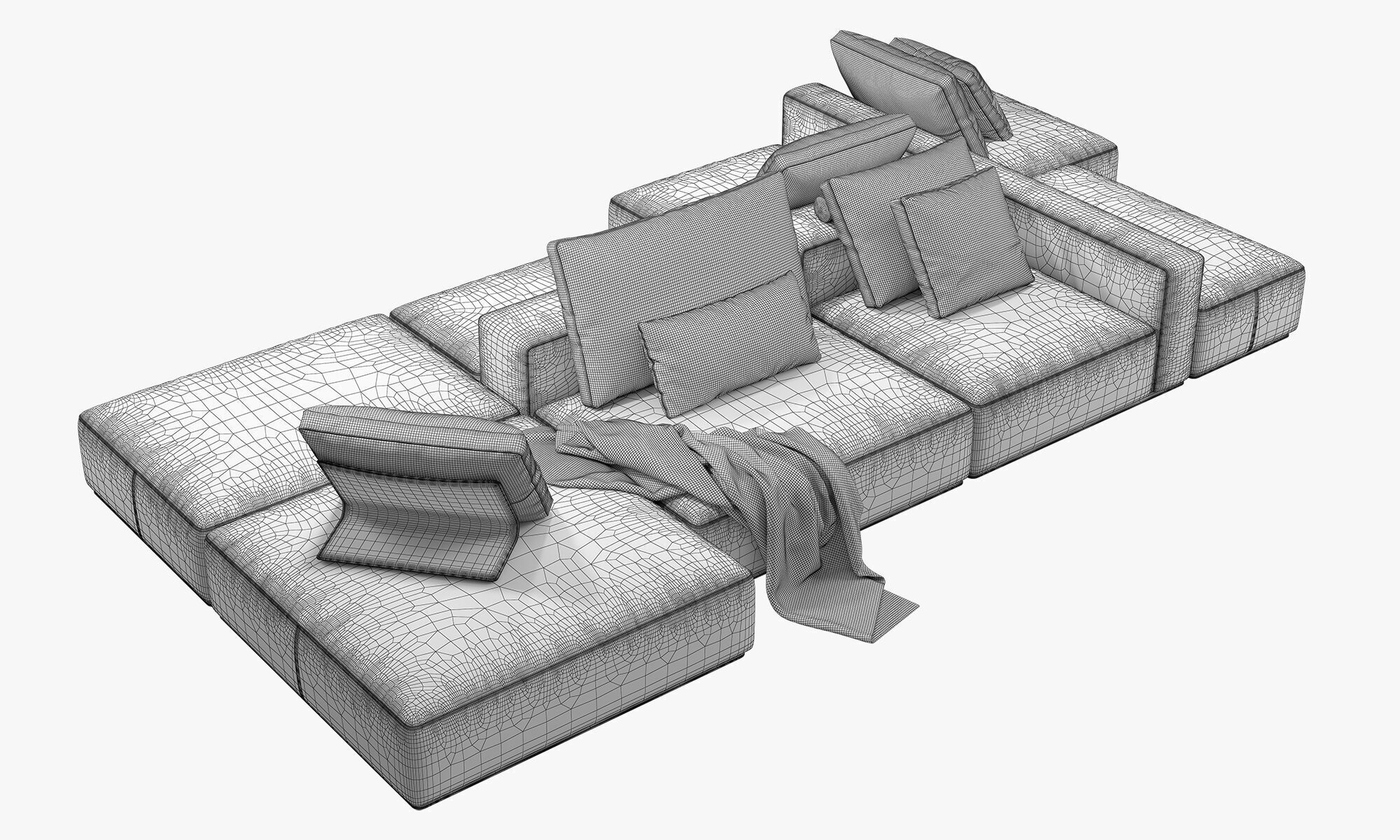 Poliform Westside Sofa set 1 3D model_13