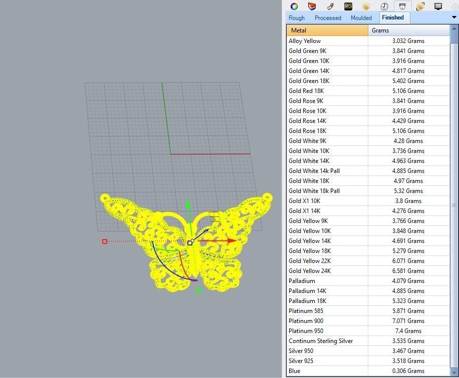 Butterfly pendant or necklace 3D print model_6