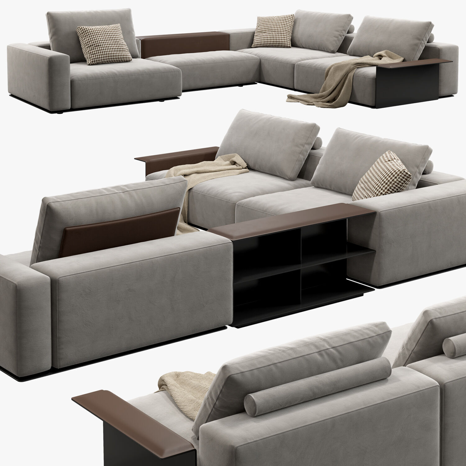 Poliform Westside Sofa set 2 3D model_1
