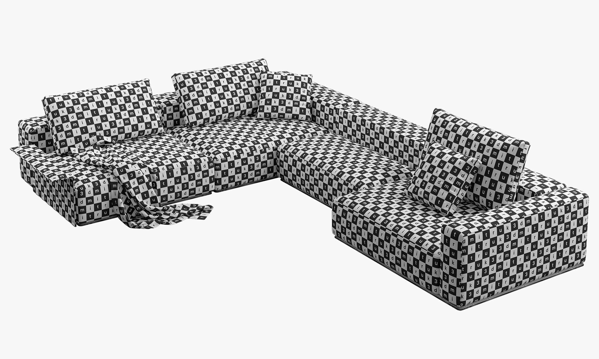 Poliform Westside Sofa set 2 3D model_15