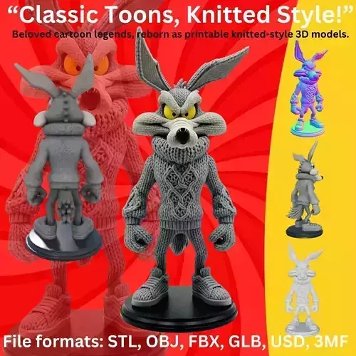 Modern Wile E Coyote 3D Figure