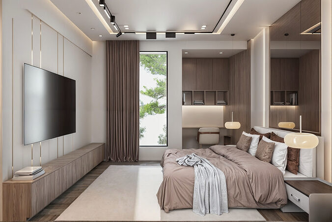 BEDROOM MODERN STYLE 3D model