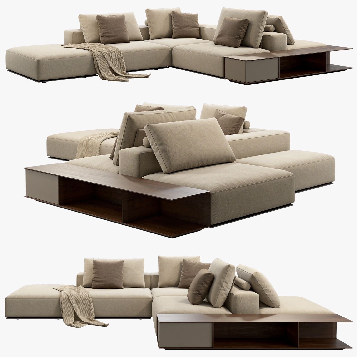 Poliform Westside Sofa set 3 3D model_1