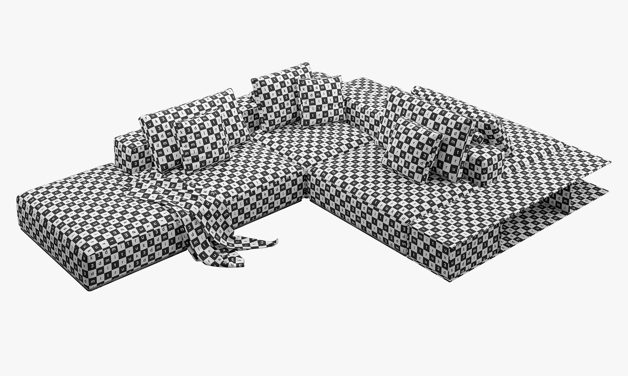 Poliform Westside Sofa set 3 3D model_18