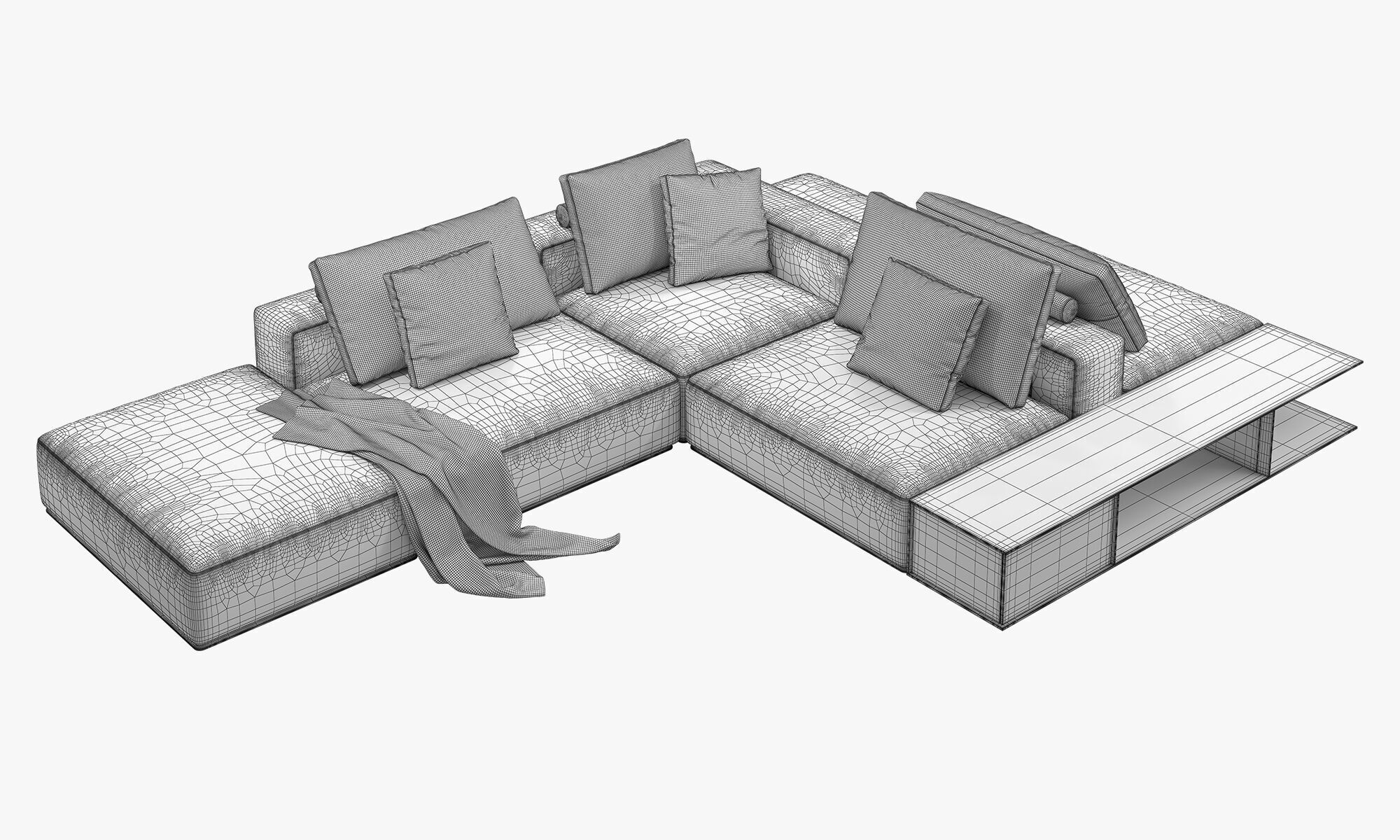 Poliform Westside Sofa set 3 3D model_17