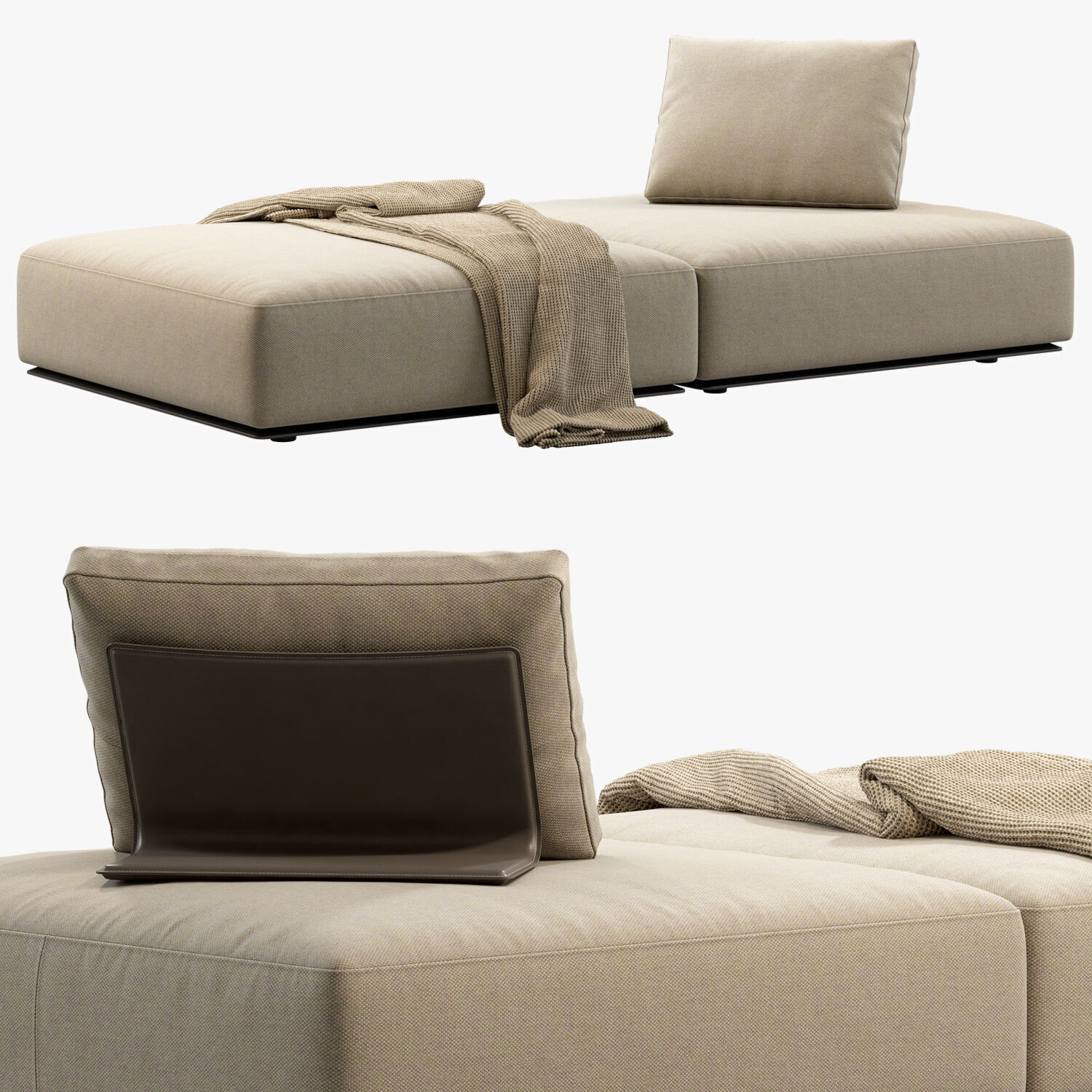 Poliform Westside Pouf 3D model_1