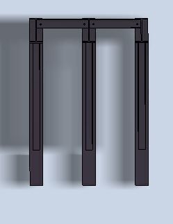 12 ft Tall Cantilever Racking System 3D model_3