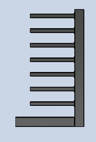 12 ft Tall Cantilever Racking System 3D model_2