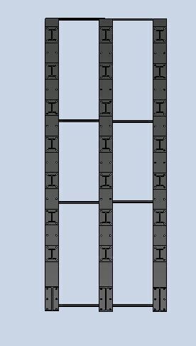 12 ft Tall Cantilever Racking System 3D model_1