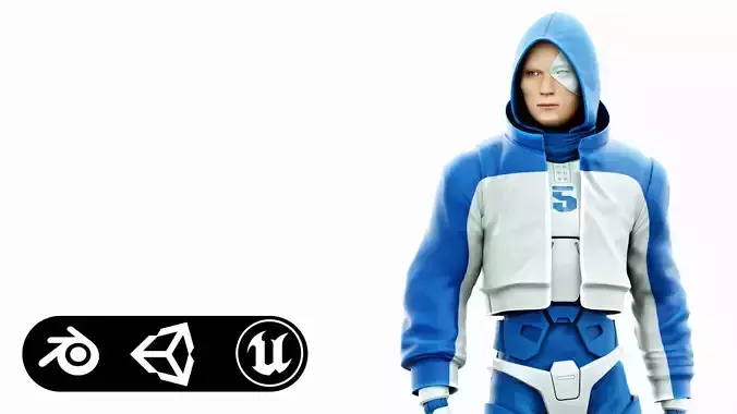 CYBORGTOPIA B-1  Rigged for Unreal Engine - Unity - MIXAMO