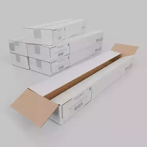 White Cardboard Box R-281 - Rigged and Customizable Low-poly 3D model