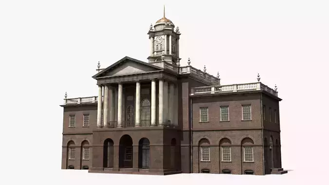 Old State House Connecticut Low-poly 3D model