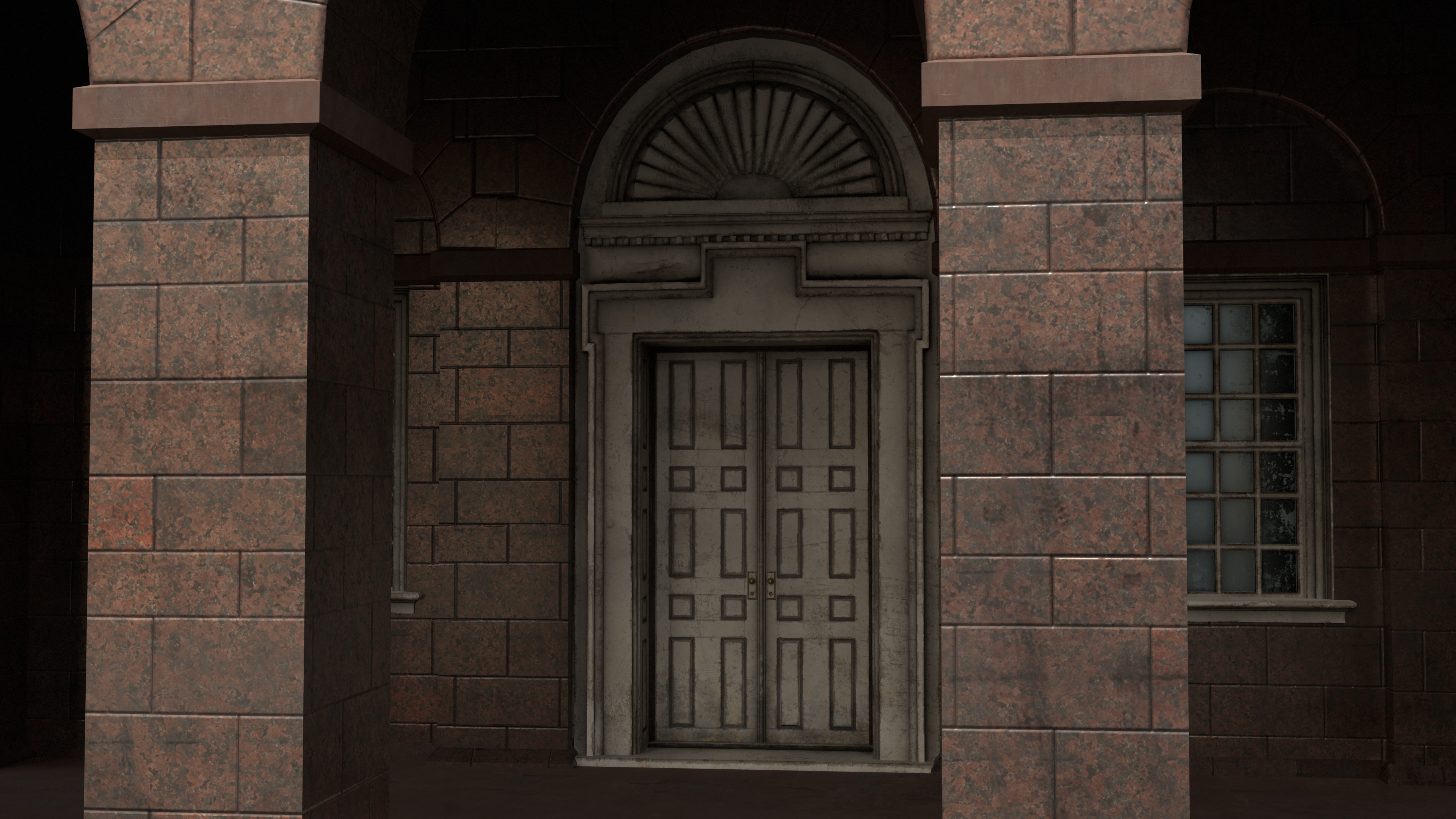 Old State House Connecticut Low-poly 3D model_9