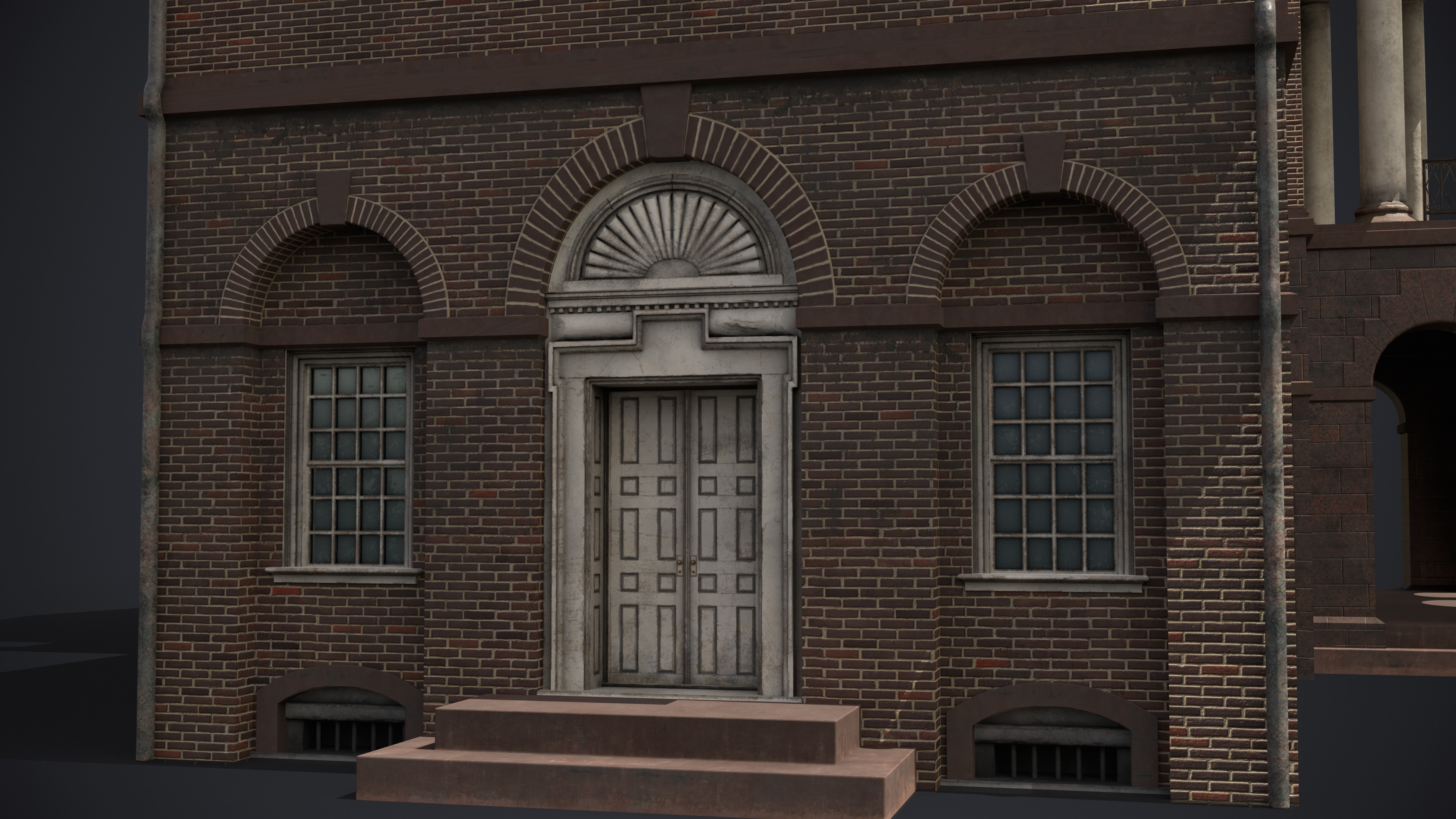 Old State House Connecticut Low-poly 3D model_10